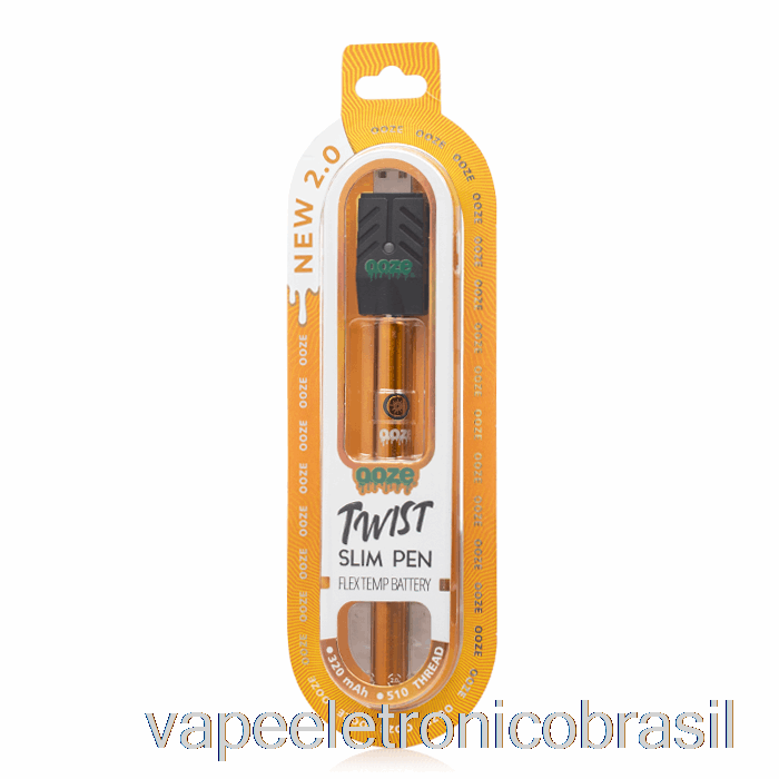 Vape Recarregável Ooze Slim Twist Pen 2.0 Flex Temp Bateria Suculento Laranja